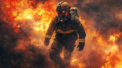 Firefighters Walk Through Inferno of Blazing Destruction