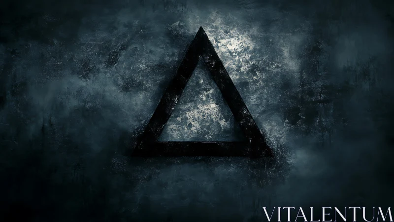 Muted storm walls cradle a luminous, brooding triangle