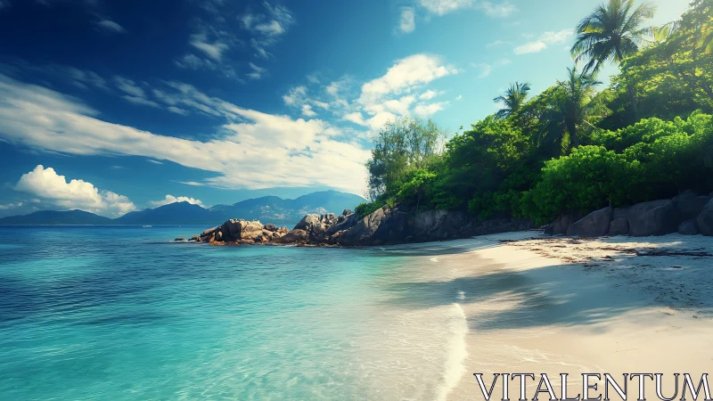 Tropical Paradise: Where Crystal Waters Meet Pristine Sand.