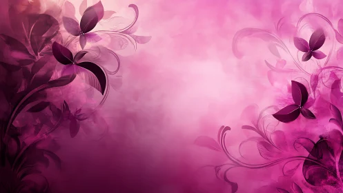 Translucent Floral Gradients: Layered Organic Silhouettes with Ethereal Depth.