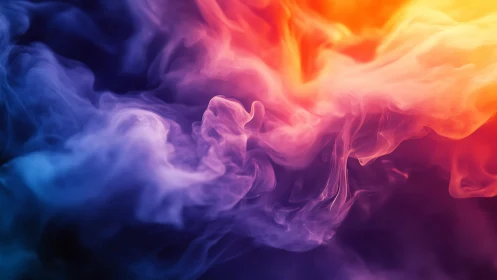 Color storms drift like cosmic smoke across silent void