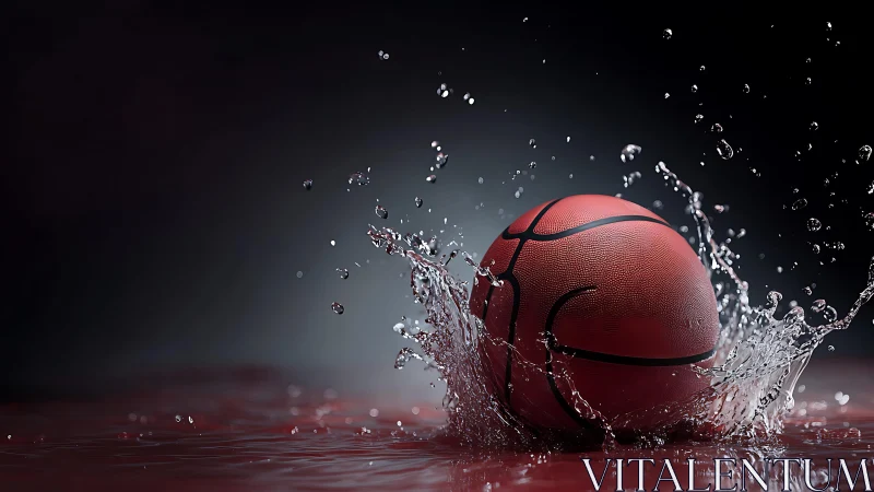 Splash-hungry basketball cannonballs into a mirror of light