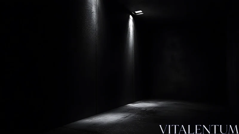 Soft light gently breaking the quiet of a shadowed room.