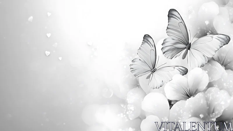 Silverwing butterflies drift through soft blossom daydreams.