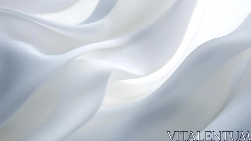 Soft white silk fabric waves in minimal abstract style.