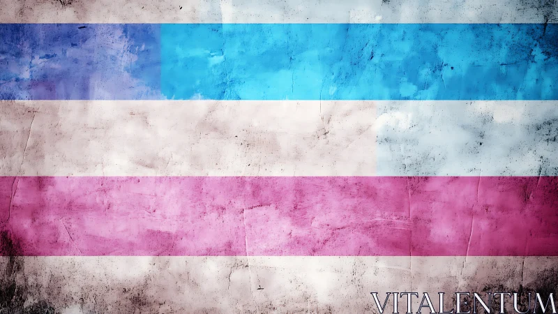 Textured transgender pride flag evokes strength and identity.