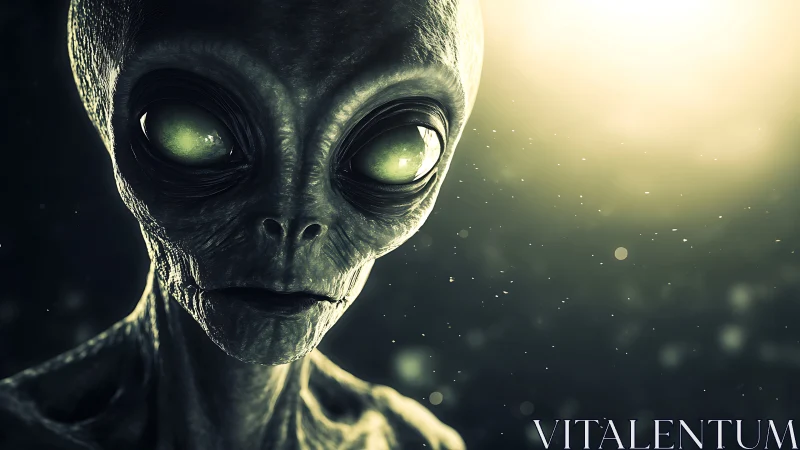 Starlit alien gaze drinking in a newborn cosmic sunrise.