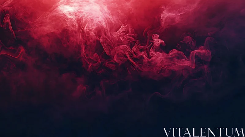 Red smoke plumes swirl dynamically over dark backdrop