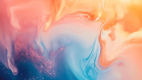 Pastel fluid gradient swirling across luminous abstract field