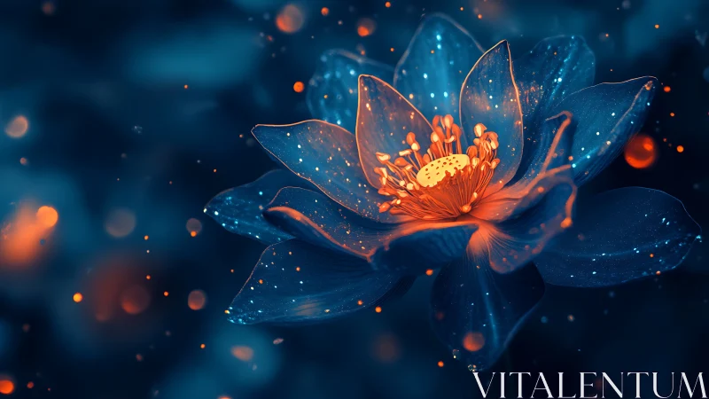 Luminescent Blossom: Where Starlight Meets Ethereal Petals.