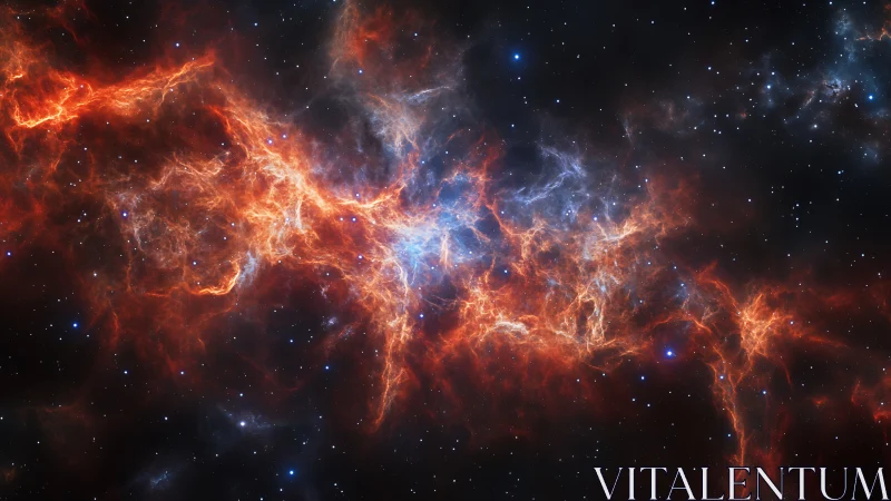 Nebular filament spans star field with contrasted ionized gas