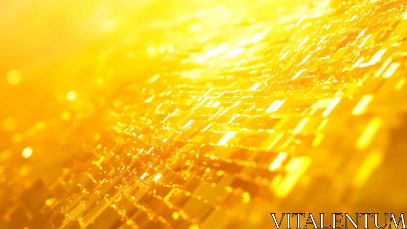 Sparkling golden abstract background with glowing geometric shapes.