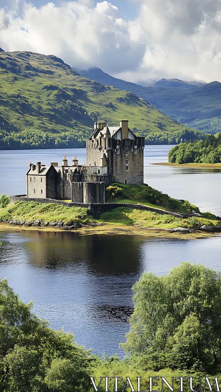 Eilean Donan Castle Perched on Highland Loch Waters