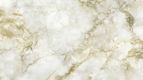 White marble slab shows soft gold veining and cloudy texture
