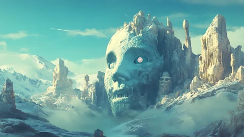 Frozen colossus wakes as mountains rearrange their face