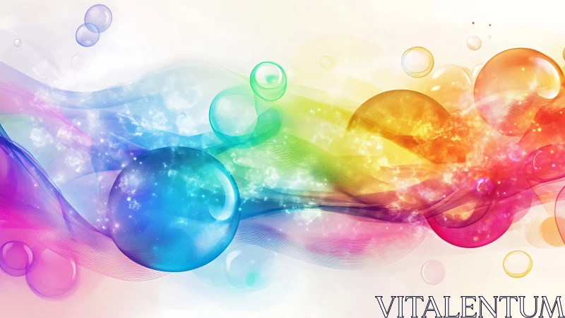 Translucent spheres intersect luminous multicolor wavefront gradients