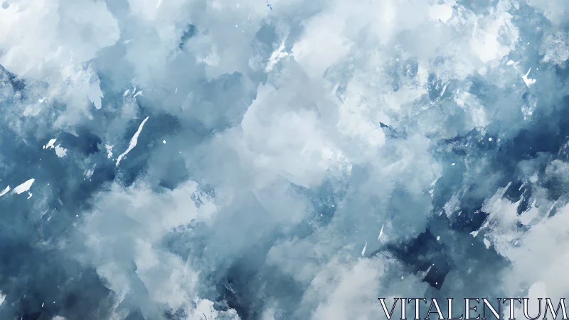 Gentle stormy sky of soft blues invites a quiet daydream