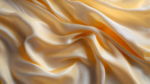 Golden satin folds with soft highlights and flowing drape.