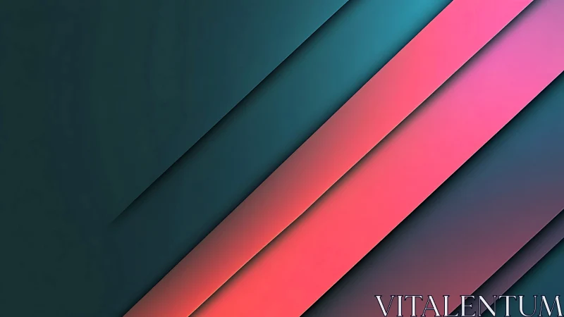 Diagonal neon gradient panels over teal shadowed background