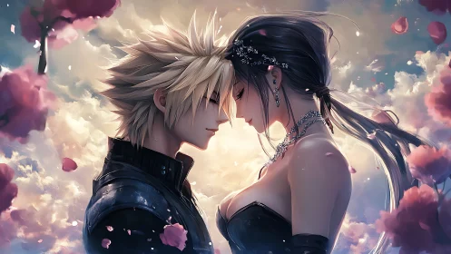 Ethereal Celestial Romance Bathed in Dreamlight