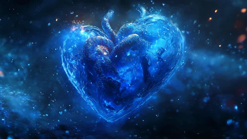 Glowing Heart of Pure Light and Wonder