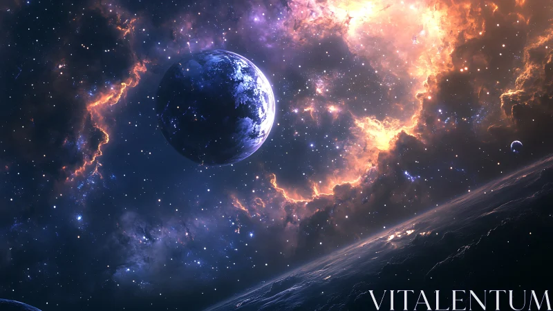 Volumetric nebula envelopes exoplanet with high dynamic contrast