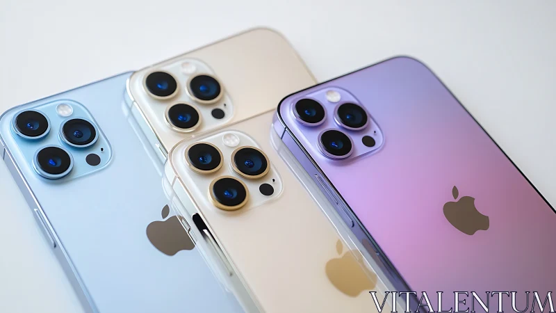 iPhone 13 Pro Color Variants with Quad-Camera Array System