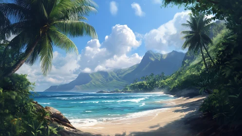 Tropical Paradise Beach Awaits Discovery.