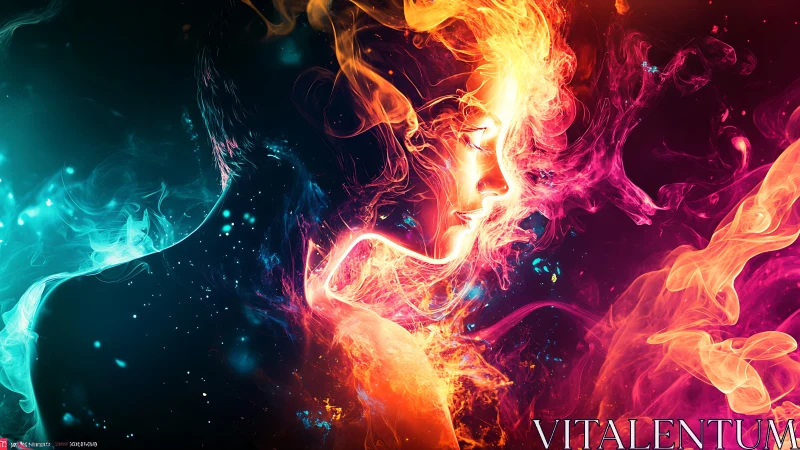 Luminous Energy Portrait in Fire and Ice.