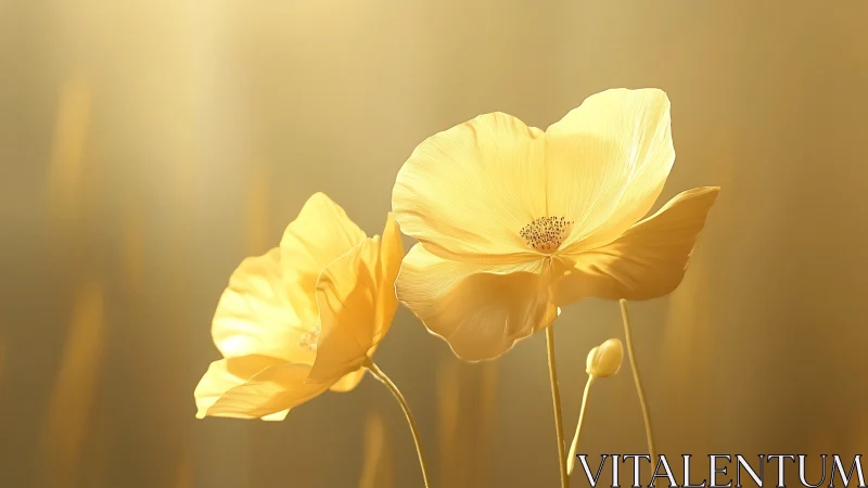 Golden Cosmos: Where Petals Dance in Liquid Sunlight