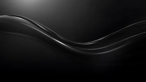 Dark metallic wave curves flow across a minimal abstract space