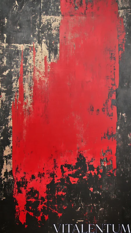 Crimson paint drips against distressed black texture background.