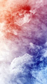 Chromatic vapor field with red to blue diagonal diffusion.