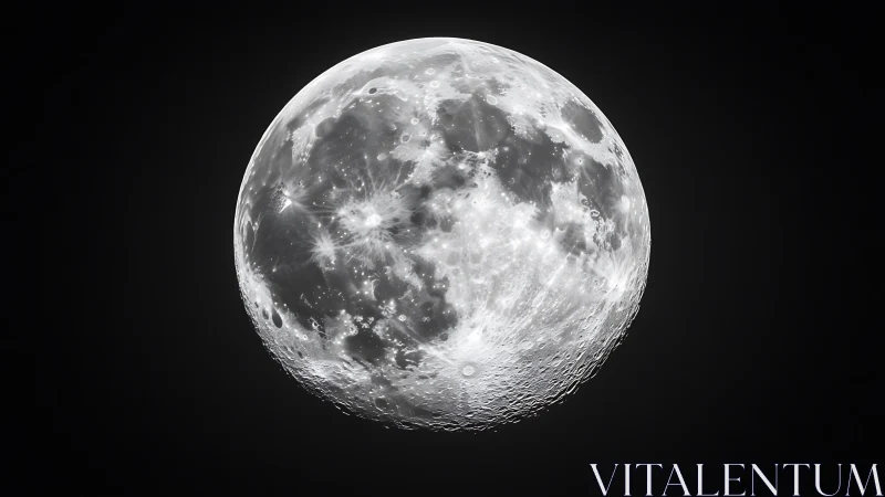 Soft moonlit glow shining gently in the quiet night sky.