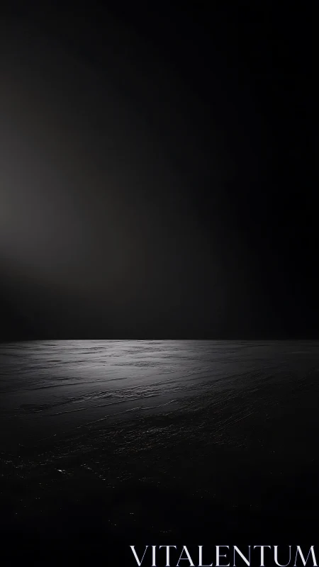 Nocturnal metallic seascape under single oblique key light.