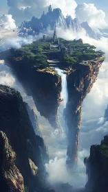 Enchanted Castle Among the Clouds. A Sky Kingdom.