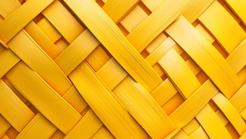 Interwoven yellow ribbon lattice with directional lighting gradients.