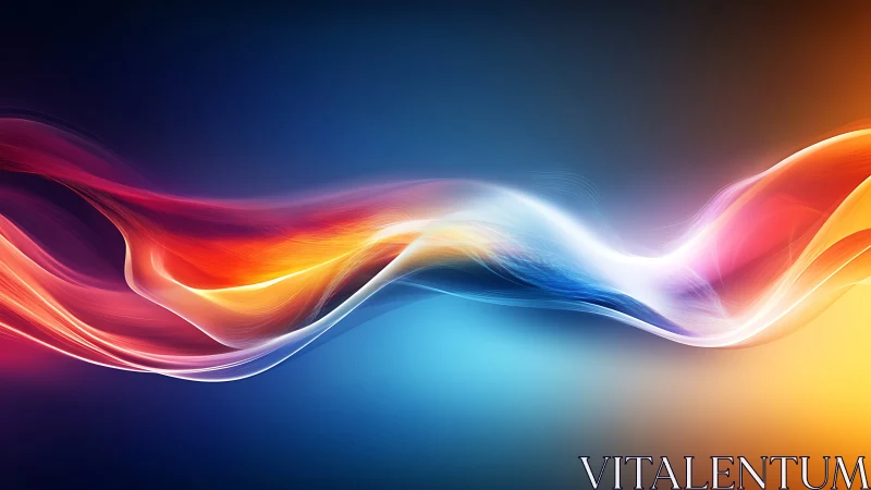 Colorful light waves flow across a deep gradient space.