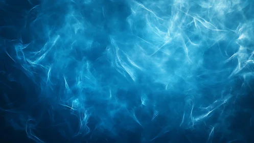 Ethereal blue abstract smoke background with soft flowing textures.