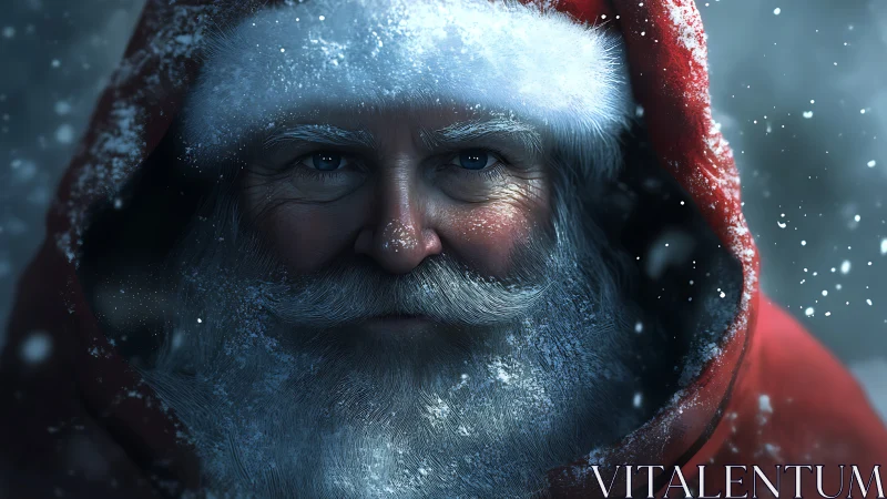 Kind-eyed winter visitor in a cozy red hooded coat.