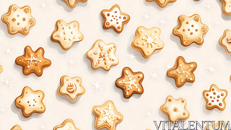Starry sugar-kissed cookies twinkling in soft holiday light.