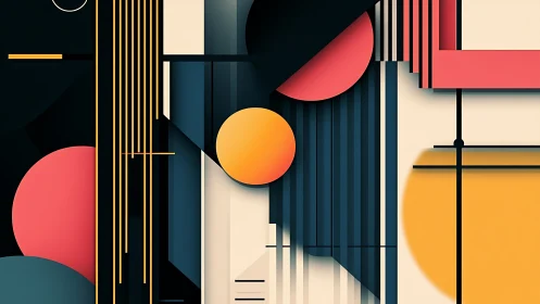 Geometric vector study of layered circles and orthogonal grids.