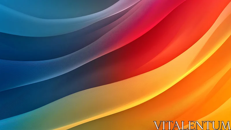 Gentle waves of color flow across a bright abstract horizon