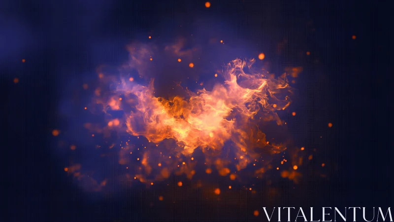 Cosmic Fire Erupts Against the Starlit Void