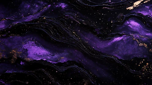 Velvet nebula rivers swirl through midnight ink and starlight.