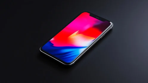 Modern Smartphone Display: Vibrant Gradient Wallpaper Design.