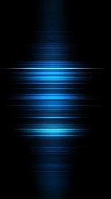 Blue horizontal light streaks over deep black gradient field.