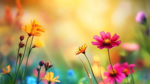 Cosmos dances in soft focus bloom where petals catch light