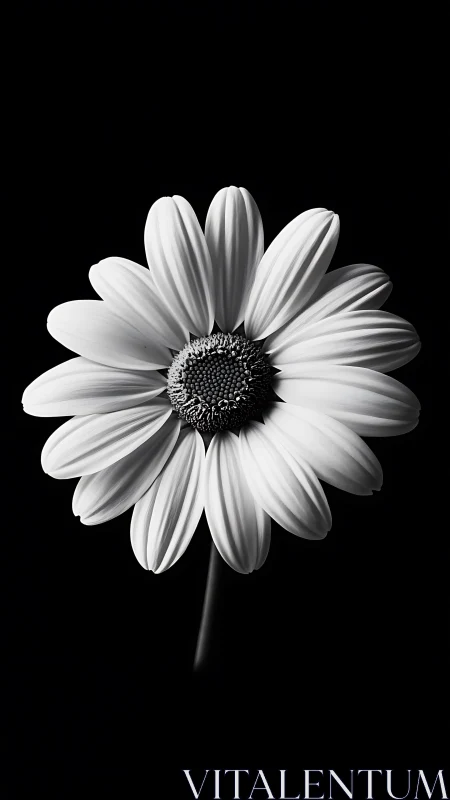 Elegant Daisy Blooms in Stunning Monochrome Detail