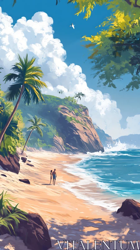 Tropical Paradise: Where Golden Sands Whisper to Azure Seas.